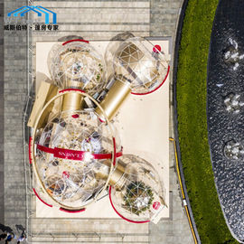 Mái vòm nhỏ Đo đạc Mái vòm khung thép nửa hình cầu cho công viên giải trí Igloo